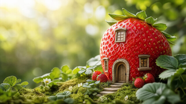 Fruit House Creative Surreal Stock Image 288