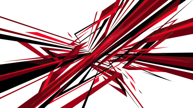 Abstract Geometric Explosion of Red Lines