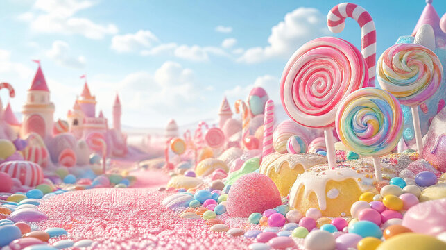 Candy World Creative Surreal Stock Image 261