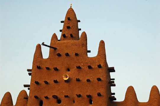 The mud brick mosque of Djenne: the biggest mud brick building of the world