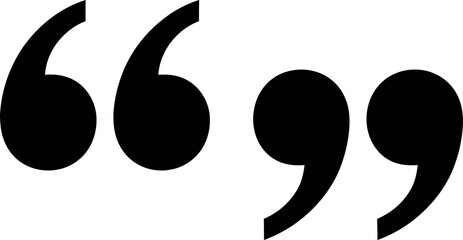 Obraz premium Black quotation marks graphic design vector illustration