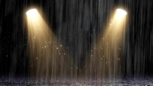 Falling hearts and stars on green screen. Romantic love background with floating particles.
