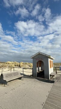 beach hut on the beach in Sankt Peter Ording