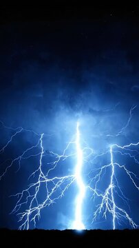 Realistic blue lightning strike pack showcasing dynamic effects for various projects