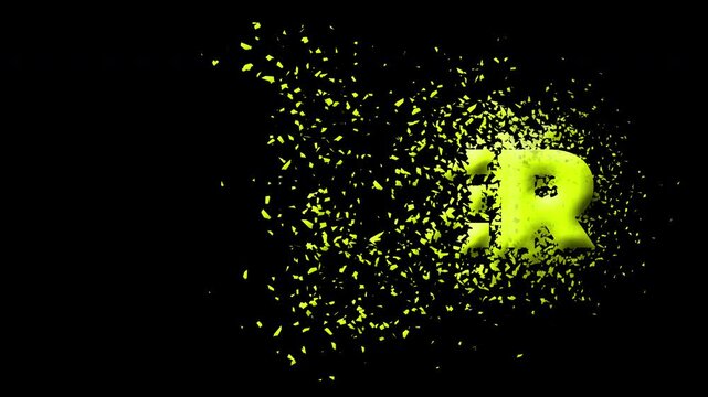 Loser Text with Disintegration Particle Effect | Cinematic Glitch Dust Animation | 4K Motion Graphics