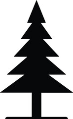 Obraz premium Vector pine tree silhouette scalable evergreen graphic for winter designs holiday cards and nature illustrations