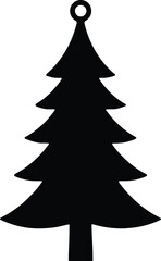 Obraz premium Vector christmas tree silhouette minimalist evergreen design for holiday decorations crafts and seasonal vector graphics