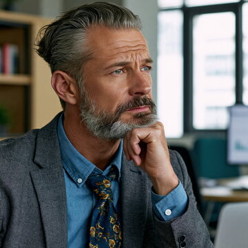 Dedicated Finance Analyst Reviewing Data Insights with Analytical Focus in Bright Office Space Heightened by Natural Light