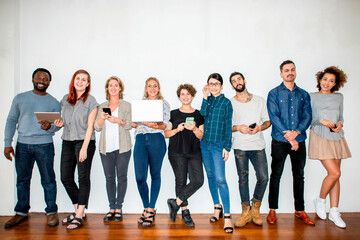 Obraz premium Diverse group standing together photo