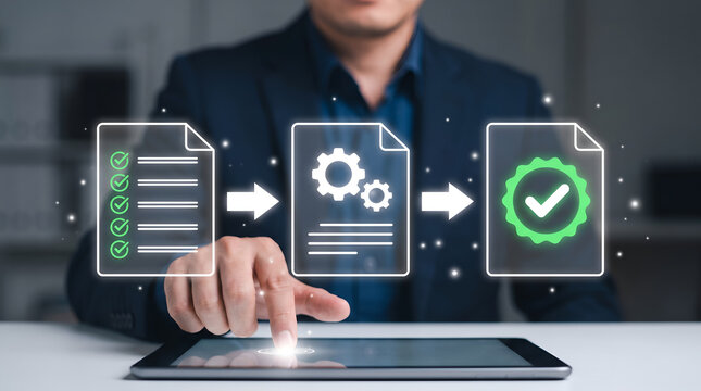 Process Automation Management System with Digital Checklist Verification and Workflow Optimization Interface for Corporate Operations Control