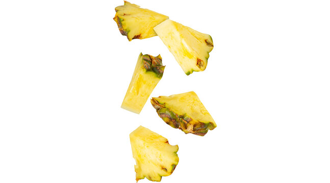 fresh healthy fruit, pineapple isolated on transparent background,