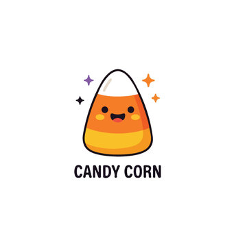 vector illustration of an orange halloween candy corn