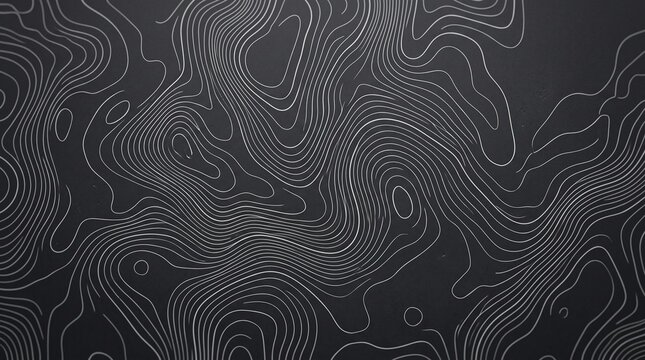 Dark abstract topographic map contour lines