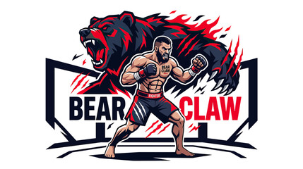 Fighter and Angry Bear Illustration © doreng