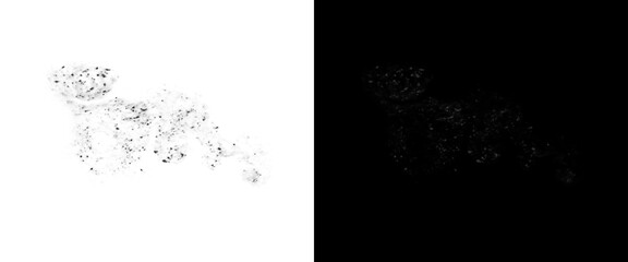 Minimalist leopard silhouette in abstract dot pattern, wild big cat stipple art, creative animal graphic design elements © Transparent Studio