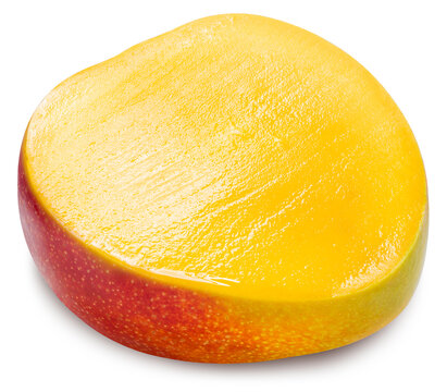 Red Elegant Mango isolated on white background, Fresh Red Mango fruits on white background with clipping path.