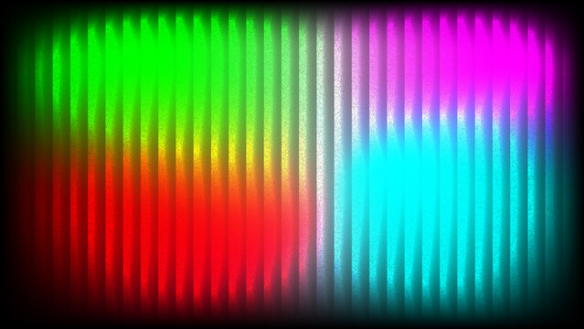 Abstract background displays a vibrant spectrum of vertical glowing light bars that create a dynamic and modern visual effect suitable for digital displays. gradient illustration 
