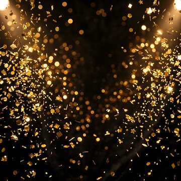Fireworks display with colorful sparks at night