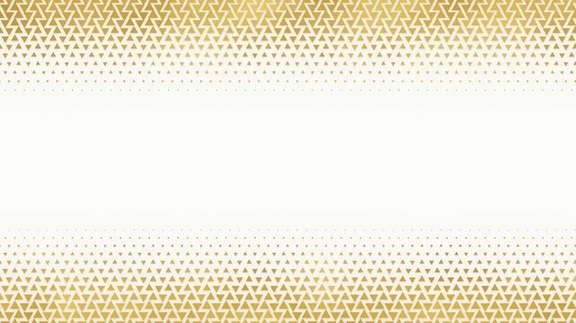 An elegant motion graphic with shifting golden triangles creating a stylish border. Perfect for luxury corporate presentations, business branding, and video intros