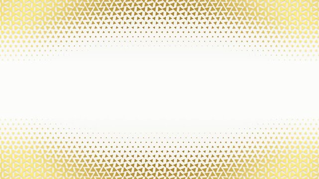 Luxury Gold Geometric Background. A stylish animation of shifting gold triangles creating a clean center frame. Perfect for corporate intros, luxury branding, and high-end video presentations.
