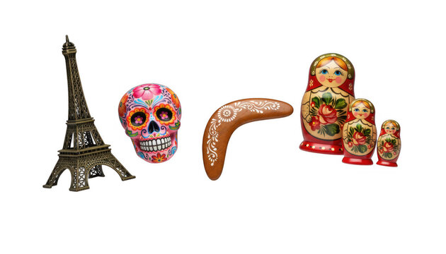 Collection of Souvenirs From Different Countries