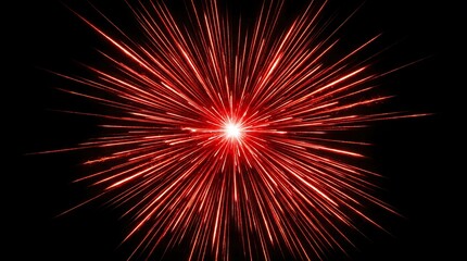 Fototapeta premium Dynamic red laser starburst rays overlay on black background with starburst effect radiating graphic resource radiating light bright red illumination
