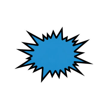 Blue comic explosion bubble