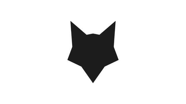 Vector illustration of a Fox's head in a minimalist style