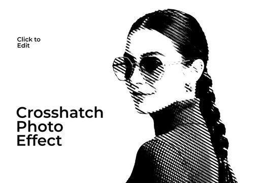 Crosshatch Photo Effect Template