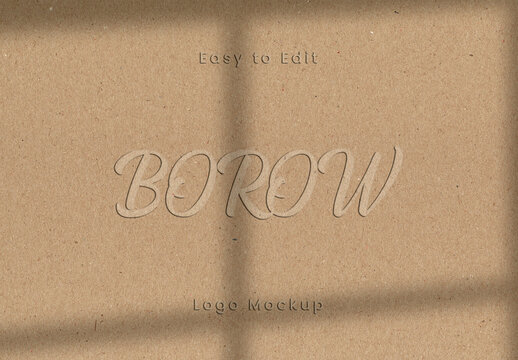 Deboss Text and Logo Effect