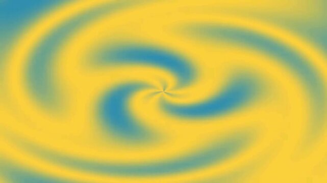 Abstract Swirl Motion in Bright Blue and Yellow Colors in Soft Focus Setting
