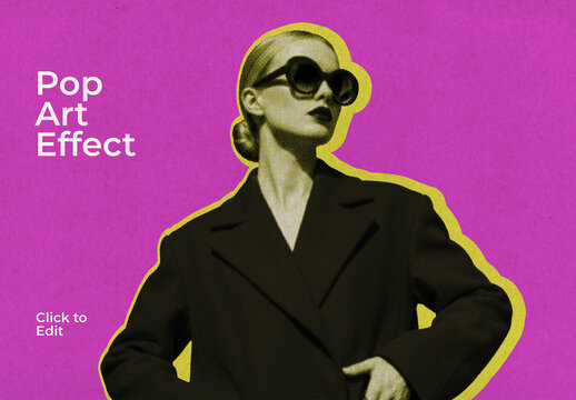 Halftone Pop Art Photo Effect
