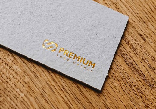 Gold Foil Cutout Logo and Text Effect