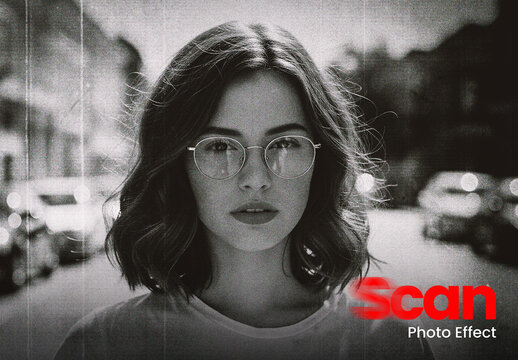 Photocopier Scan Photo Effect