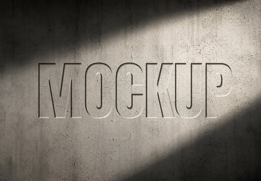Debossed Logo & Text Mockup