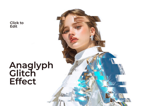 Anaglyph Glitch Photo Effect