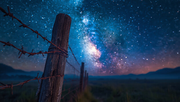 境界線を越えて輝く星空