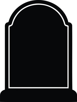 Blank cemetery headstone vector illustration