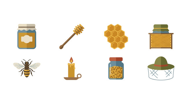 Honeycombs jars bees hive bee sting beekeeper honey production apiculture apiary natural sweet food freshness honeycomb harvest