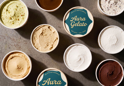 Ice Cream Cups Mockup