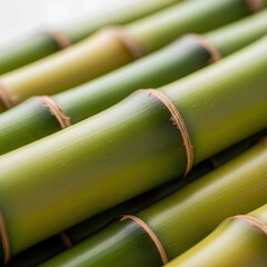 Fototapeta premium CloseUp of Fresh Green Bamboo Stalks.