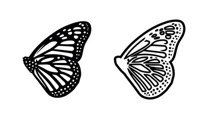 Butterfly Wing Vector Set © liubomir118809