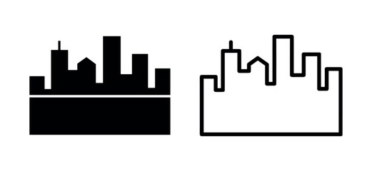 Fototapeta premium City Skyline Urban Icons