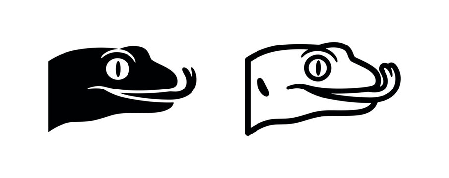 Gecko lizard head icon