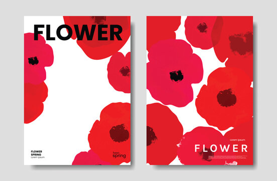 Modern floral card background vector. Minimal hand drawn botanical flowers template background. Design illustration for wedding, vip cover, poster, rsvp modern card, birthday party.