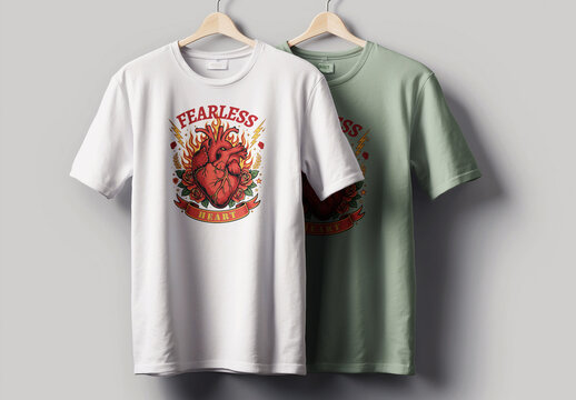 Heart Graphic Tshirt Design