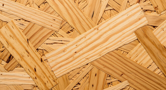Natural osb texture background with wooden pattern board for industrial construction projects