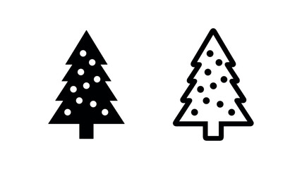 Obraz premium Christmas Tree Icons Set