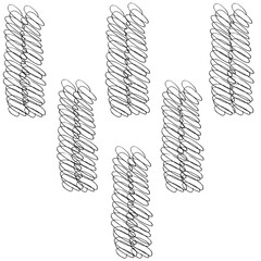 Fish Scale Scribble Brushes for Procreate & Photoshop   Oval Doodle Stamps © Mah
