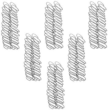Fish Scale Scribble Brushes for Procreate & Photoshop | Oval Doodle Stamps